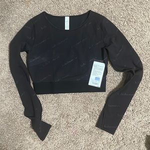 Lululemon Wunder Train Crop Long Sleeve *Emboss